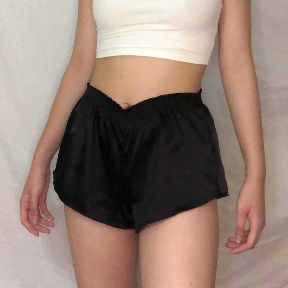 Brandy Melville black satin shorts